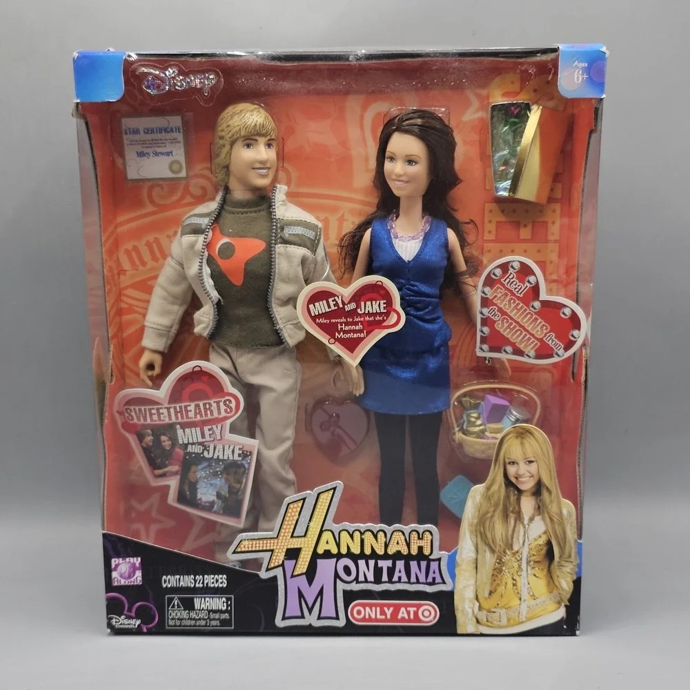 Hannah Montana Miley & Jake Sweethearts Doll Set Target Exclusive 2007! NIB NEW